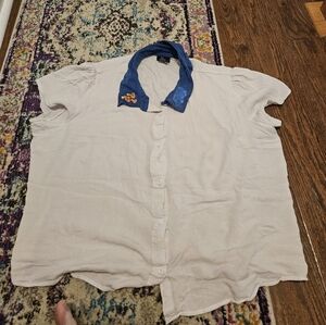 Hot Topic Scooby-Doo! Fred Jones Woven Button-Up